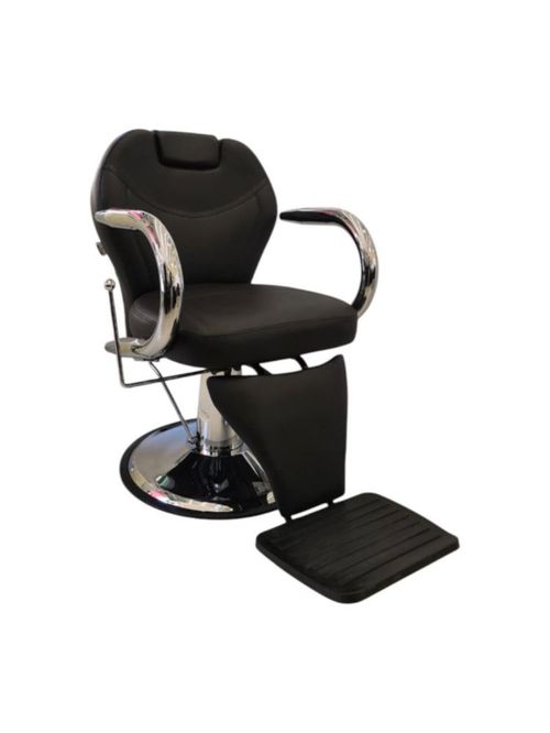 Sillón de corte TLS Goliat negro plata máxima expresión de diseño contemporáneo en barbería