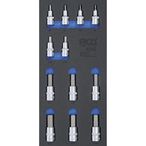 JUEGO DE DADOS CON PUNTA HEXÁGONAL |1/2" | 12 PZS | BGS 4092
