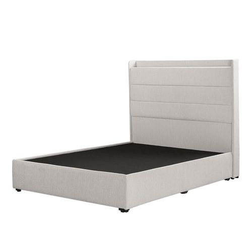 Cabecera Matrimonial Trinity Wing+ Base Cama Crema CDZ