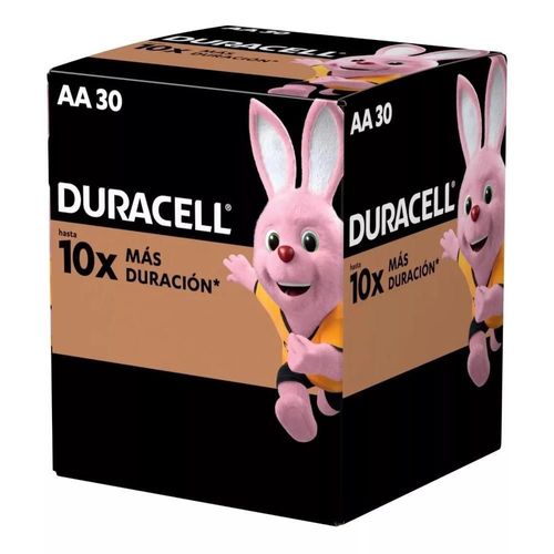 Pila duracell alcalina aa con 30 unidade