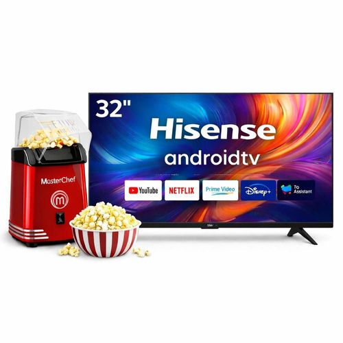 Pantalla hisense 32a45kv 32 pulg led fhd smart tv + maquina de palomitas
