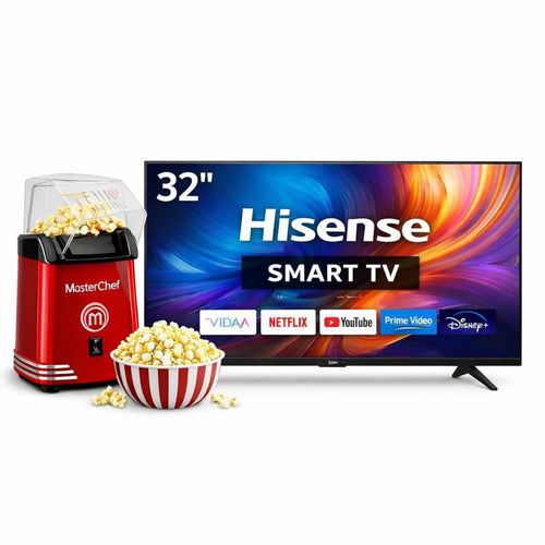 Pantalla hisense 32a4 32 pulgadas + palomitera masterchef