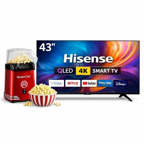 Pantalla hisense 43 pulg 43qd65nf + maquina de palomitas
