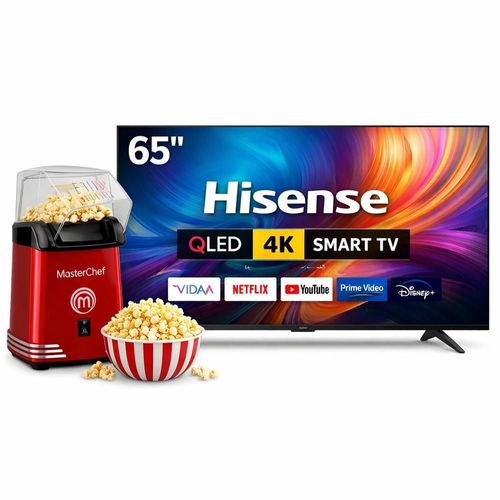 Pantalla hisense 65qd65nf de 65 pulgadas + maquina de palomitas