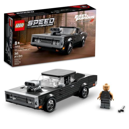 Coche de juguete LEGO Speed Champions Fast & Furious 1970 Dodge Charger R/T 76912 con minifigura de Dominic Toretto