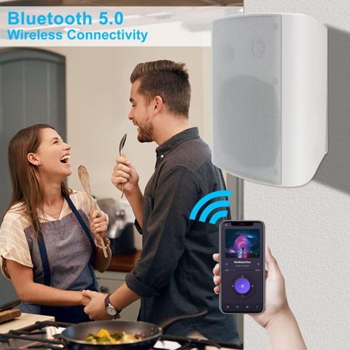Bocina Bluetooth Herdio De 6.5 Pulgadas Y 400 W, Impermeables, Blancos