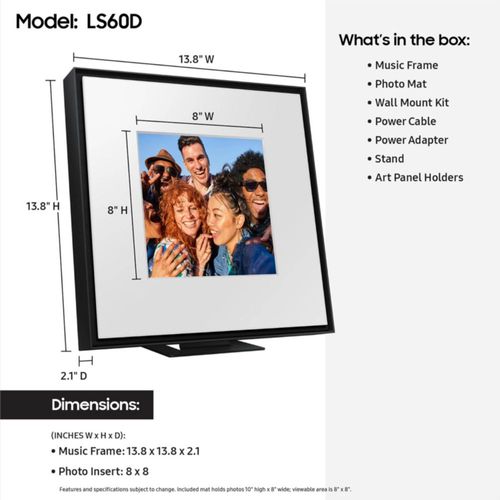 Bocina Inteligente Samsung Ls60D Con Marco De Música Dolby Atmos