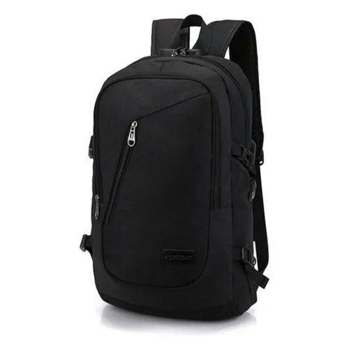 Mochila Antirrobo Carga Usb Impermeable Escolar Color Negro