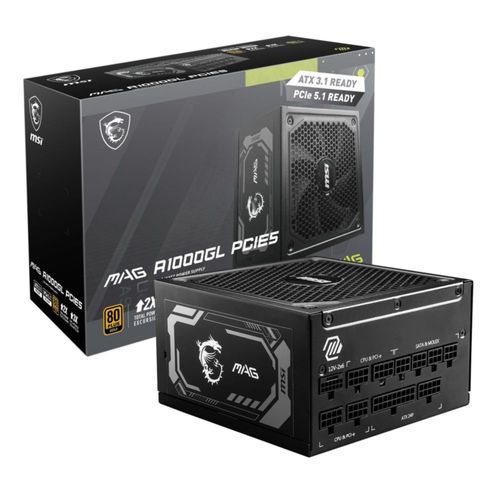 Fuente de alimentación MSI MAG A1000GL PCIE 5 1000W 80 Plus Gold
