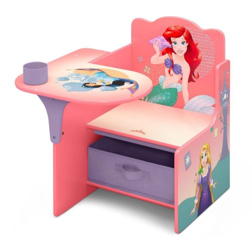 Escritorio con silla Delta Children Disney Princesas con almacenamiento para 3 años o más