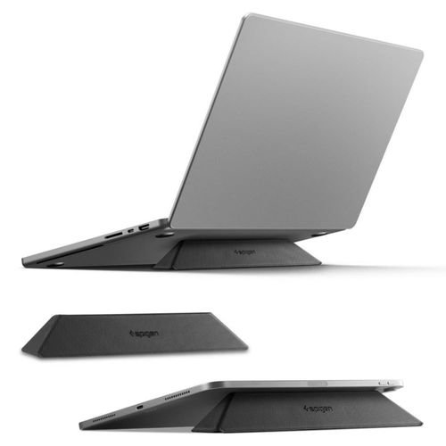 Soporte para laptop Spigen Slim Fold plegable ergonómico negro