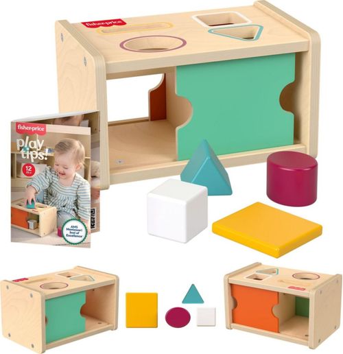 Clasificador de formas de madera Montessori Fisher-Price para bebés