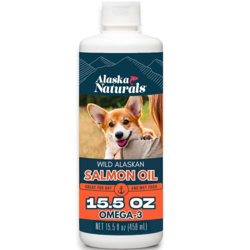 Suplemento de aceite de pescado Alaska Naturals de salmón con Omega-3 para perros 458 ml