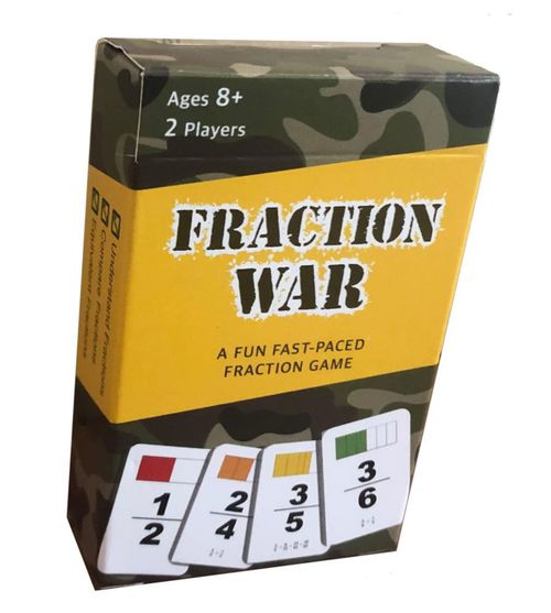 Juego de matemáticas Math Magic Fraction War: divertidas tarjetas de aprendizaje