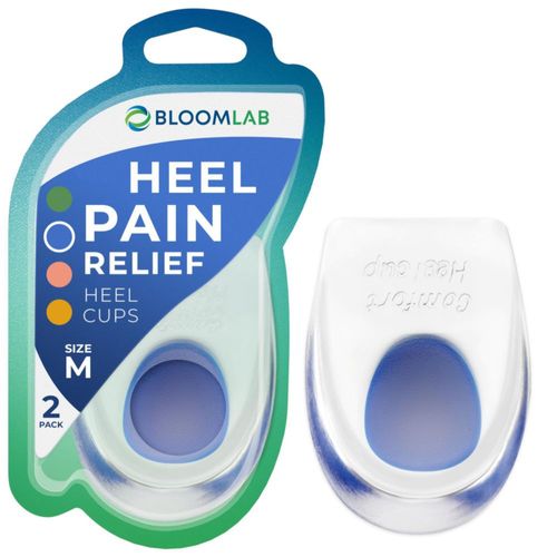 Almohadillas de gel para talón BloomLab paquete de 2 para aliviar el dolor de talón