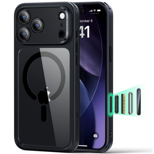 Funda ESR para iPhone 17 Pro Max con MagSafe transparente y negra