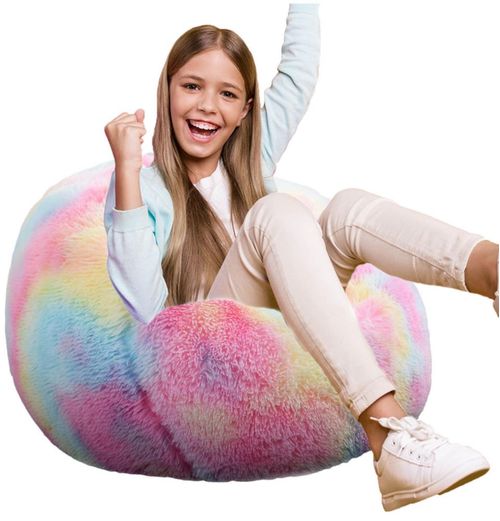 Sillón puff redondo Kisoy de 74 cm con espuma viscoelástica para niños