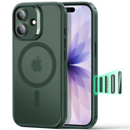 Funda ESR para iPhone 17 con MagSafe resistente a impactos verde militar
