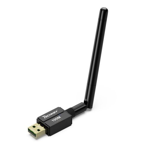 Adaptador Bluetooth 5.3 Techkey USB de largo alcance 100 m