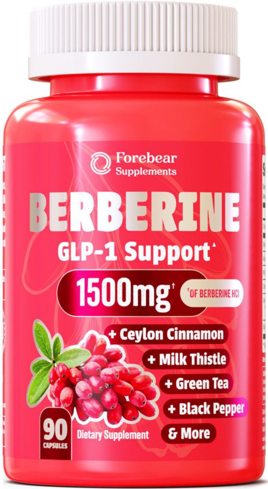 glp 1 berberina Berberina 1500 mg Forebear GLP-1 para control de peso 90 cápsulas