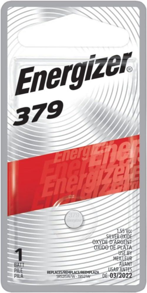 Pila de óxido de plata Energizer 379 SR521SW paquete de 5