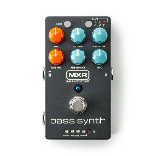 Pedal de sintetizador para bajo MXR Bass Synth de Jim Dunlop estilo analógico vintage