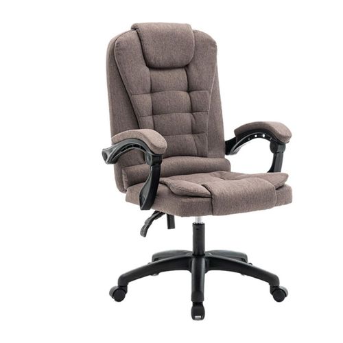 Silla de oficina Cantilever lino color beige taupé