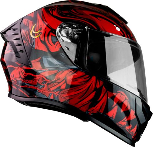 Casco XBull Integral Balto Diavolo Rojo con Do