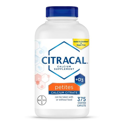 Suplemento de citrato de calcio Citracal Petites 400 mg 375 cápsulas