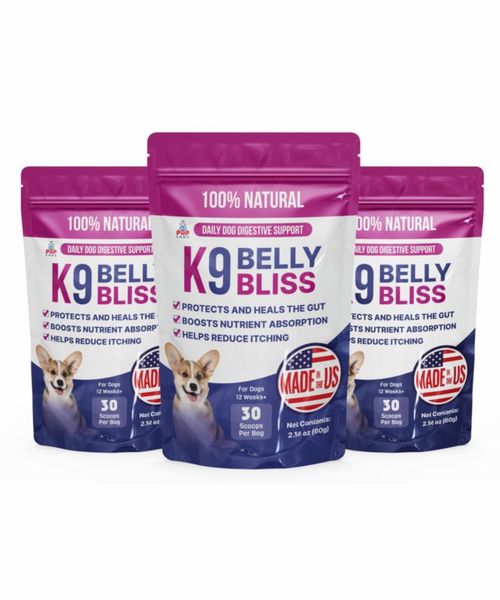 Prebiótico para perros Pup Labs K9 Belly Bliss 3 paquetes 30 cucharadas
