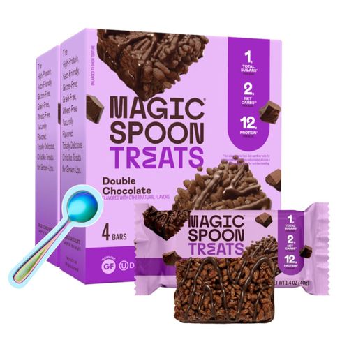 Barras de proteína Magic Spoon doble chocolate sin gluten