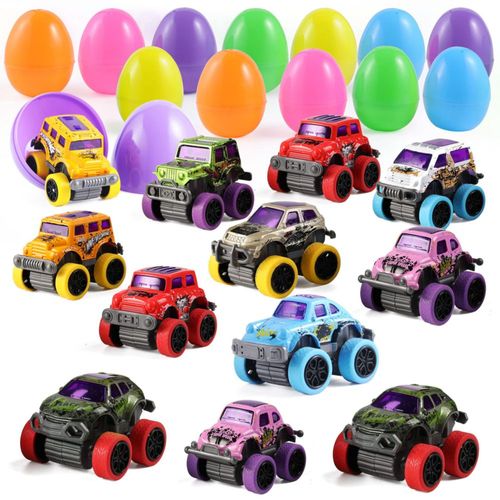 JOYIN Huevos de Pascua con 12 carros monstruo a fricción de 97 cm