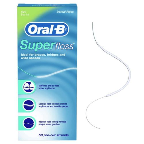 Hilo Dental Oral-B Super Floss Menta 50 Hebras