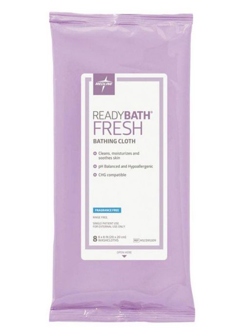 Paños de baño ReadyBath Fresh hipoalergénicos 20 x 20 cm