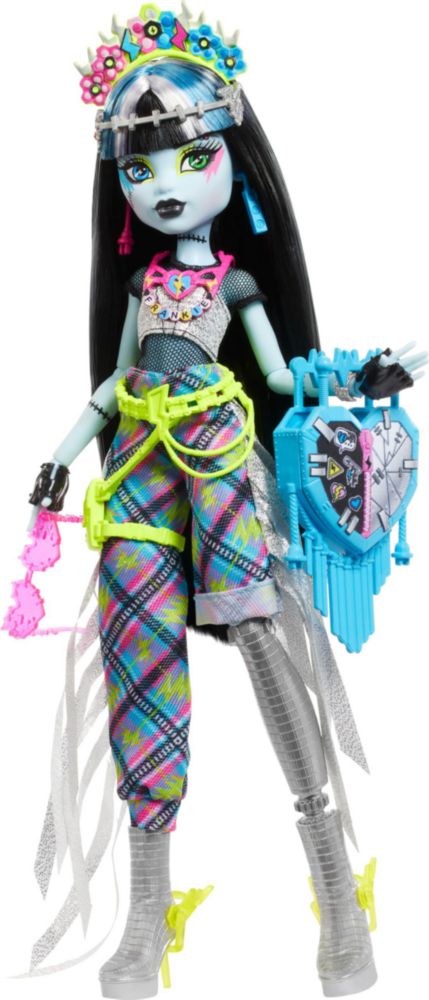 Muñeca Frankie Stein de Monster High con atuendo y accesorios