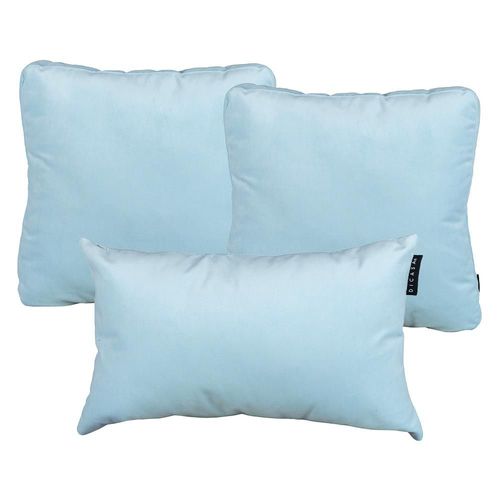 Set de 3 Cojines Decorativos Dicasa 1 Delta + 2 Zita Azul Claro CDZ
