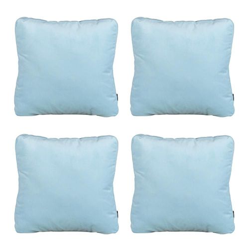 Cojin Decorativo Cuadro Grande Set de 4 Dicasa Zita Azul Claro CDZ