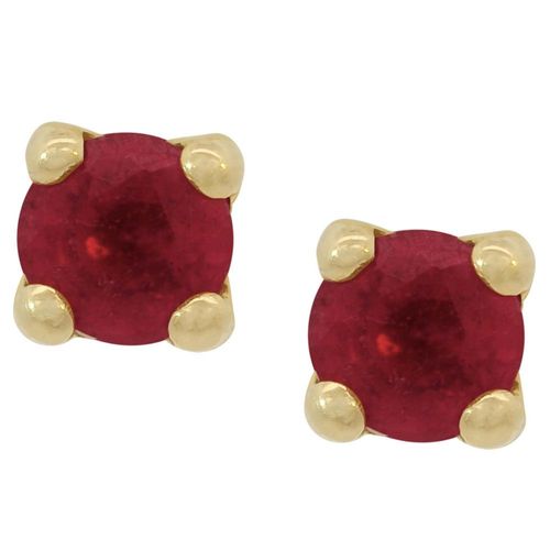 Broquel Rubi Natural 4mm 14K Casa Horoz EK207