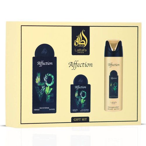 Set de regalo Perfume Lattafa Pride Affection para hombre 100 ml 3 piezas