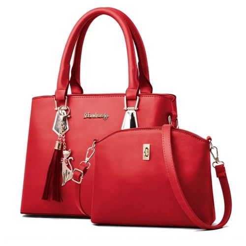 2 pzas. Bolsos De Mano Para Mujer Color Rojo