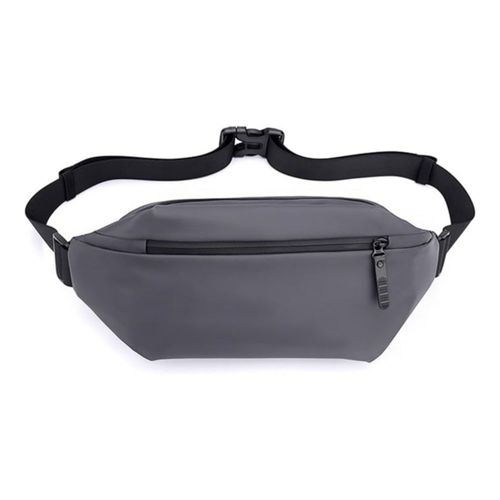 Riñonera Pecho Unisex Impermeable y Antirrobo Color Gris