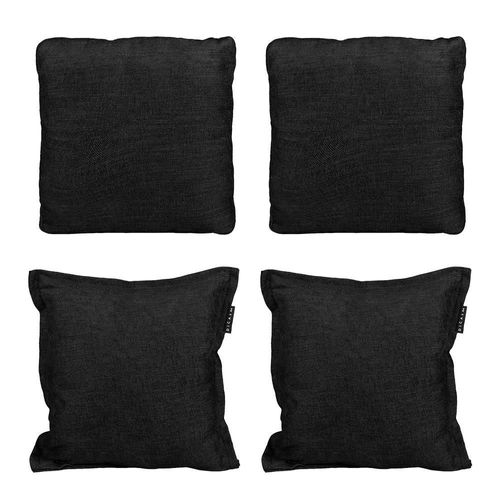 Set de 4 Cojines Decorativos Dicasa 2 Kappa + 2 Zita Negro CDZ