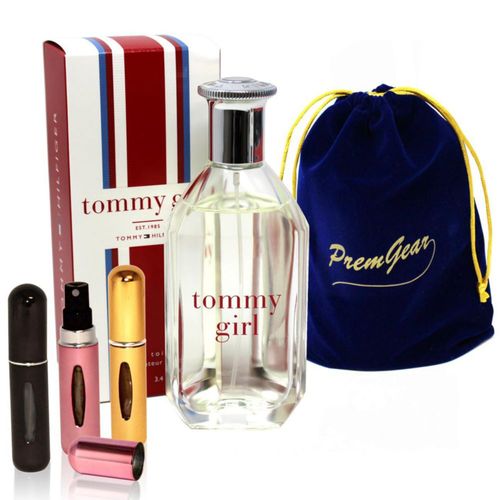 Perfume PremGear Tommy Girl 100 ml con bolsa de terciopelo y atomizadores recargables