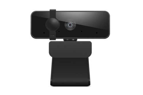 Cámara web Lenovo HD 1080p (300 FHD) negra con gran angular de 95°
