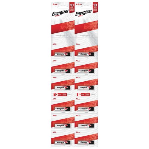 Pila energizer max aaa alcalina tira 12 unidades