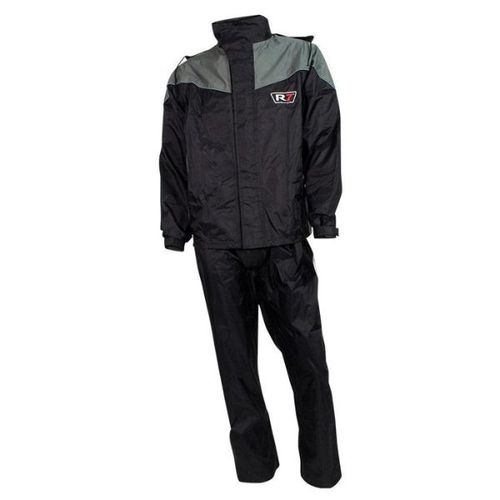 IMPERMEABLE PARA MOTO R7 PREMIUM NEGRO GRIS RIDER ONE