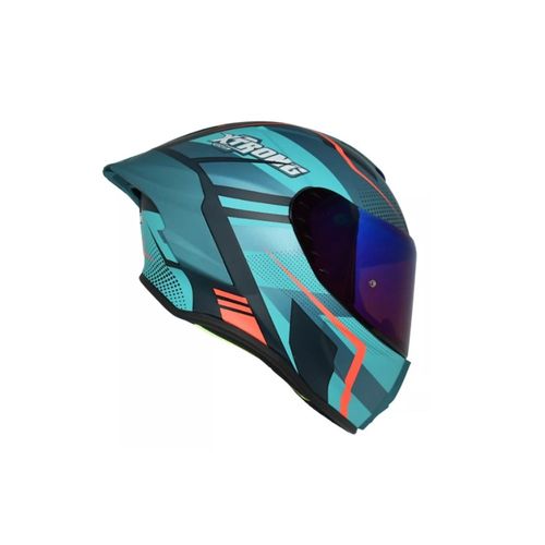 CASCO XTRONG LIGHT SHADE NEGRO TURQUESA MATE XTR-820 XL