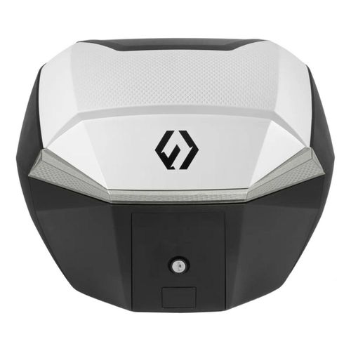 Baul Para Motos Furchtlos 35 Litros Shield Top Case S Luxe Plata Rider One