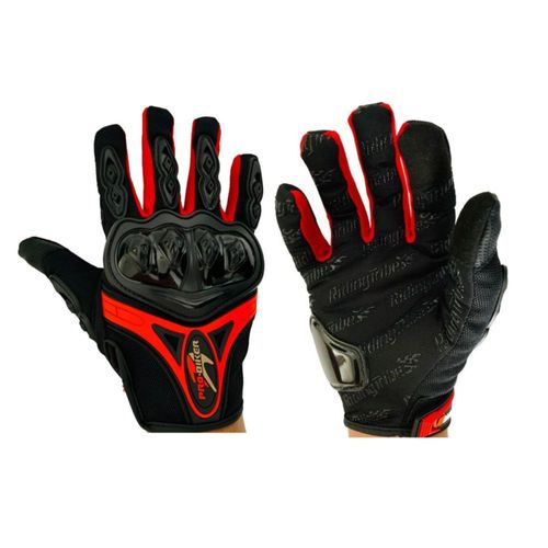 Guantes Moto con Protección Punto Extremo Pb14 Rojo