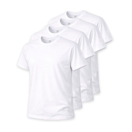 KNITE Paquete 4 Playeras Hombre Algodon Manga Corta Cuello Redondo Basicas